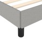 Bettgestell Hellgrau 90x190 cm Stoff Bettgestell Hellgrau 90x190 cm Stoff