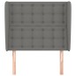 vidaXL Kopfteil mit Ohren Dunkelgrau 93x23x118/128 cm Stoff