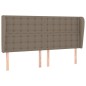 vidaXL Kopfteil mit Ohren Taupe 203x23x118/128 cm Stoff