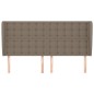 vidaXL Kopfteil mit Ohren Taupe 203x23x118/128 cm Stoff