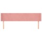 vidaXL Kopfteil mit Ohren Rosa 163x16x78/88 cm Samt
