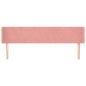 vidaXL Kopfteil mit Ohren Rosa 183x16x78/88 cm Samt