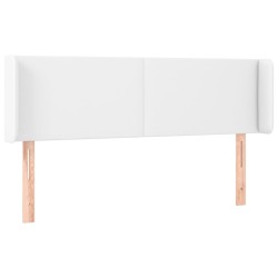 vidaXL Kopfteil mit Ohren Weiß 147x16x78/88 cm Kunstleder