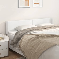 vidaXL Kopfteil mit Ohren Weiß 183x16x78/88 cm Kunstleder