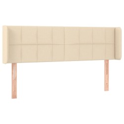 vidaXL Kopfteil mit Ohren Creme 147x16x78/88 cm Stoff