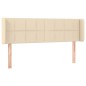 vidaXL Kopfteil mit Ohren Creme 147x16x78/88 cm Stoff vidaXL Kopfteil mit Ohren Creme 147x16x78/88 cm Stoff