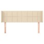 vidaXL Kopfteil mit Ohren Creme 147x16x78/88 cm Stoff vidaXL Kopfteil mit Ohren Creme 147x16x78/88 cm Stoff