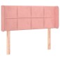 vidaXL Kopfteil mit Ohren Rosa 93x16x78/88 cm Samt