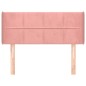 vidaXL Kopfteil mit Ohren Rosa 93x16x78/88 cm Samt