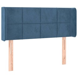 vidaXL Kopfteil mit Ohren Dunkelblau 103x16x78/88 cm Samt