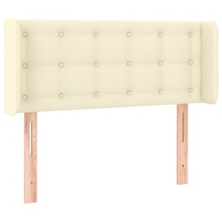 vidaXL Kopfteil mit Ohren Creme 83x16x78/88 cm Kunstleder