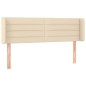 vidaXL Kopfteil mit Ohren Creme 147x16x78/88 cm Stoff vidaXL Kopfteil mit Ohren Creme 147x16x78/88 cm Stoff