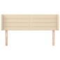 vidaXL Kopfteil mit Ohren Creme 147x16x78/88 cm Stoff vidaXL Kopfteil mit Ohren Creme 147x16x78/88 cm Stoff
