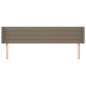 vidaXL Kopfteil mit Ohren Taupe 163x16x78/88 cm Stoff vidaXL Kopfteil mit Ohren Taupe 163x16x78/88 cm Stoff