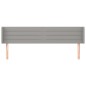 vidaXL Kopfteil mit Ohren Hellgrau 203x16x78/88 cm Stoff vidaXL Kopfteil mit Ohren Hellgrau 203x16x78/88 cm Stoff