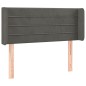 vidaXL Kopfteil mit Ohren Dunkelgrau 93x16x78/88 cm Samt vidaXL Kopfteil mit Ohren Dunkelgrau 93x16x78/88 cm Samt
