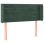 vidaXL Kopfteil mit Ohren Dunkelgrün 93x16x78/88 cm Samt