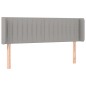 vidaXL Kopfteil mit Ohren Hellgrau 147x16x78/88 cm Stoff