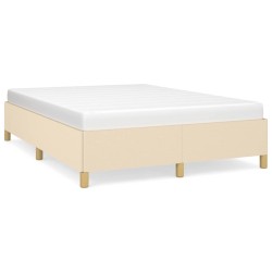 vidaXL Bettgestell Creme 140x200 cm Stoff
