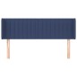 vidaXL Kopfteil mit Ohren Blau 147x16x78/88 cm Stoff