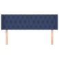 vidaXL Kopfteil mit Ohren Blau 147x16x78/88 cm Stoff vidaXL Kopfteil mit Ohren Blau 147x16x78/88 cm Stoff