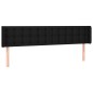 vidaXL Kopfteil mit Ohren Schwarz 203x16x78/88 cm Stoff vidaXL Kopfteil mit Ohren Schwarz 203x16x78/88 cm Stoff