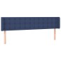 vidaXL Kopfteil mit Ohren Blau 203x16x78/88 cm Stoff vidaXL Kopfteil mit Ohren Blau 203x16x78/88 cm Stoff