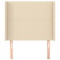 vidaXL Kopfteil mit Ohren Creme 83x16x118/128 cm Stoff vidaXL Kopfteil mit Ohren Creme 83x16x118/128 cm Stoff