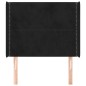 vidaXL Kopfteil mit Ohren Schwarz 93x16x118/128 cm Samt