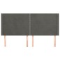 vidaXL Kopfteil mit Ohren Dunkelgrau 183x16x118/128 cm Samt vidaXL Kopfteil mit Ohren Dunkelgrau 183x16x118/128 cm Samt