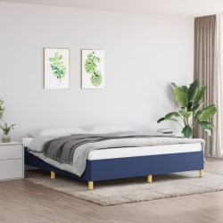 vidaXL Bettgestell Blau 180×200 cm Stoff
