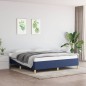 vidaXL Bettgestell Blau 180×200 cm Stoff vidaXL Bettgestell Blau 180×200 cm Stoff