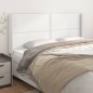 vidaXL Kopfteil mit Ohren Weiß 183x16x118/128 cm Kunstleder
