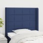 vidaXL Kopfteil mit Ohren Blau 83x16x118/128 cm Stoff vidaXL Kopfteil mit Ohren Blau 83x16x118/128 cm Stoff
