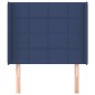 vidaXL Kopfteil mit Ohren Blau 83x16x118/128 cm Stoff vidaXL Kopfteil mit Ohren Blau 83x16x118/128 cm Stoff