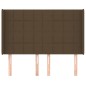 vidaXL Kopfteil mit Ohren Dunkelbraun 147x16x118/128 cm Stoff vidaXL Kopfteil mit Ohren Dunkelbraun 147x16x118/128 cm Stoff