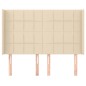 vidaXL Kopfteil mit Ohren Creme 147x16x118/128 cm Stoff