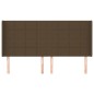 vidaXL Kopfteil mit Ohren Dunkelbraun 203x16x118/128 cm Stoff vidaXL Kopfteil mit Ohren Dunkelbraun 203x16x118/128 cm Stoff