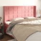 vidaXL Kopfteil mit Ohren Rosa 163x16x118/128 cm Samt vidaXL Kopfteil mit Ohren Rosa 163x16x118/128 cm Samt