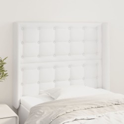 vidaXL Kopfteil mit Ohren Weiß 83x16x118/128 cm Kunstleder