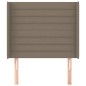 vidaXL Kopfteil mit Ohren Taupe 83x16x118/128 cm Stoff