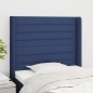 vidaXL Kopfteil mit Ohren Blau 83x16x118/128 cm Stoff vidaXL Kopfteil mit Ohren Blau 83x16x118/128 cm Stoff