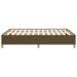 vidaXL Bettgestell ohne Matratze Dunkelbraun 140x190 cm Stoff vidaXL Bettgestell ohne Matratze Dunkelbraun 140x190 cm Stoff