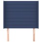 vidaXL Kopfteil mit Ohren Blau 103x16x118/128 cm Stoff vidaXL Kopfteil mit Ohren Blau 103x16x118/128 cm Stoff