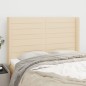 vidaXL Kopfteil mit Ohren Creme 147x16x118/128 cm Stoff vidaXL Kopfteil mit Ohren Creme 147x16x118/128 cm Stoff