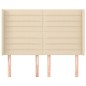 vidaXL Kopfteil mit Ohren Creme 147x16x118/128 cm Stoff vidaXL Kopfteil mit Ohren Creme 147x16x118/128 cm Stoff