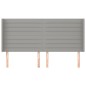 vidaXL Kopfteil mit Ohren Hellgrau 203x16x118/128 cm Stoff vidaXL Kopfteil mit Ohren Hellgrau 203x16x118/128 cm Stoff