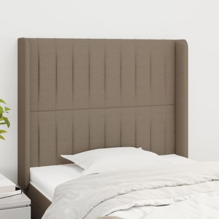 vidaXL Kopfteil mit Ohren Taupe 83x16x118/128 cm Stoff