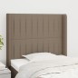 vidaXL Kopfteil mit Ohren Taupe 83x16x118/128 cm Stoff