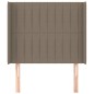 vidaXL Kopfteil mit Ohren Taupe 83x16x118/128 cm Stoff